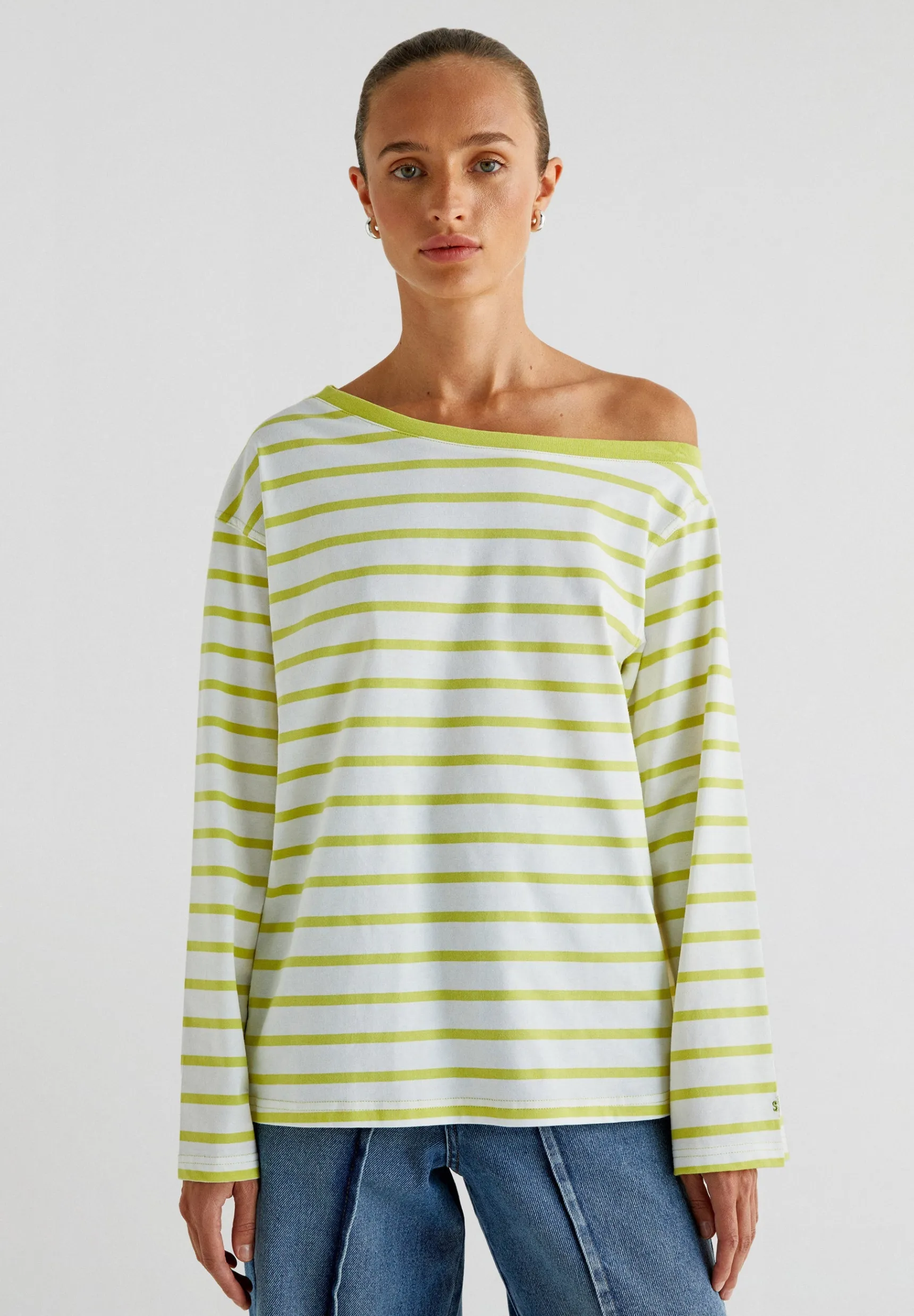 Scalpers T-shirts & Tops | ASYMMETRIC STRIPED T-SHIRT