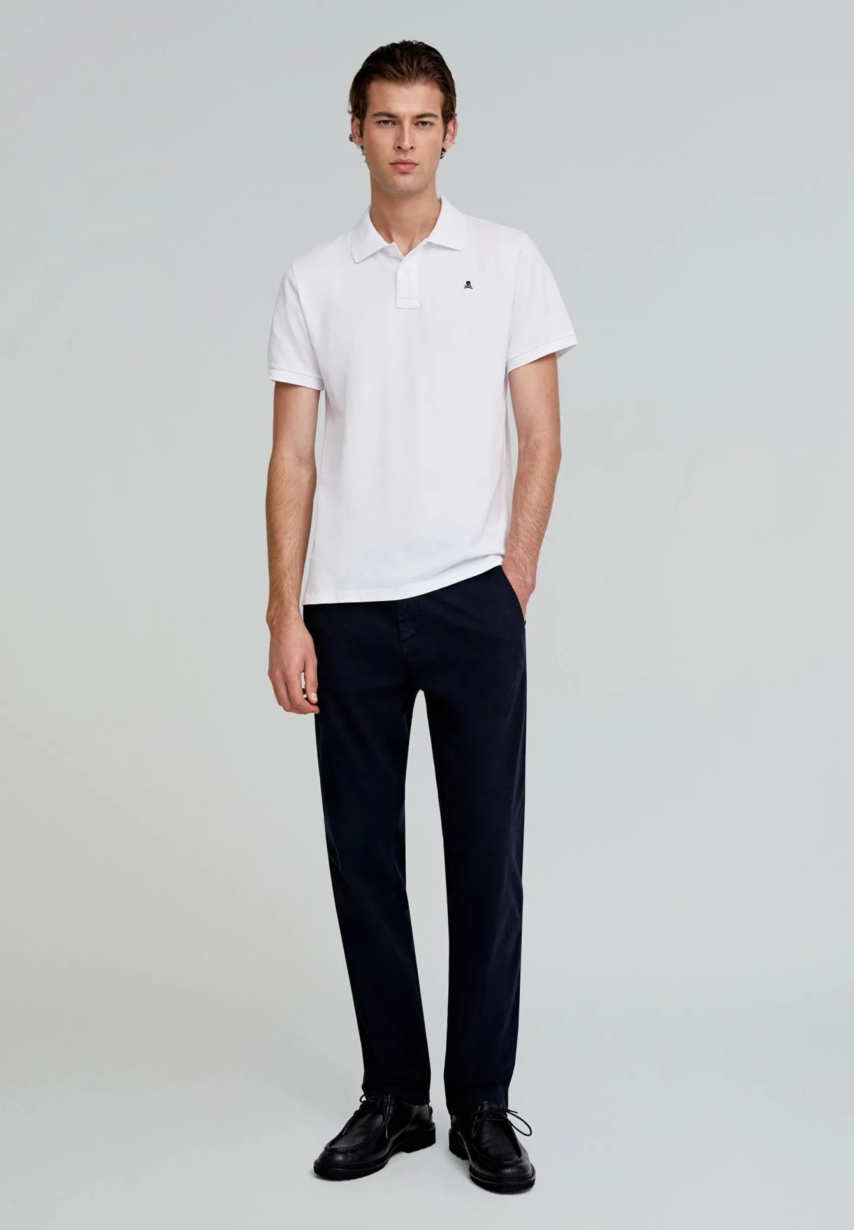 Scalpers Polos | BASIC POLO SHIRT WITH CONTRAST SKULL