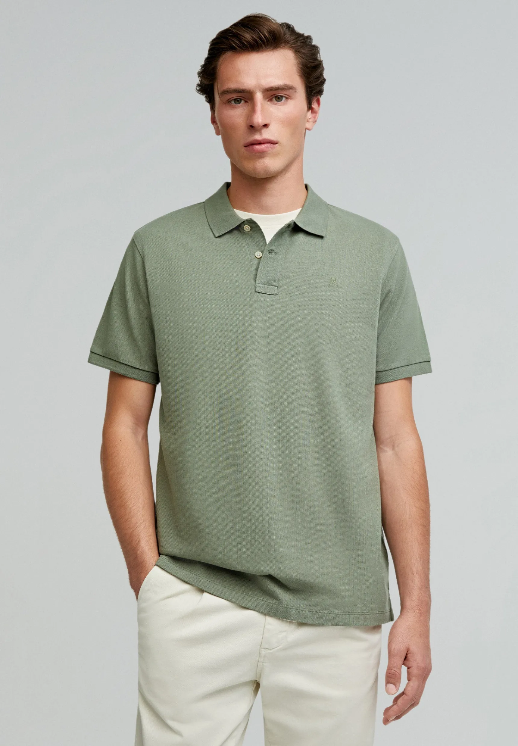 Scalpers Polos | BASIC POLO SHIRT WITH SKULL DETAIL