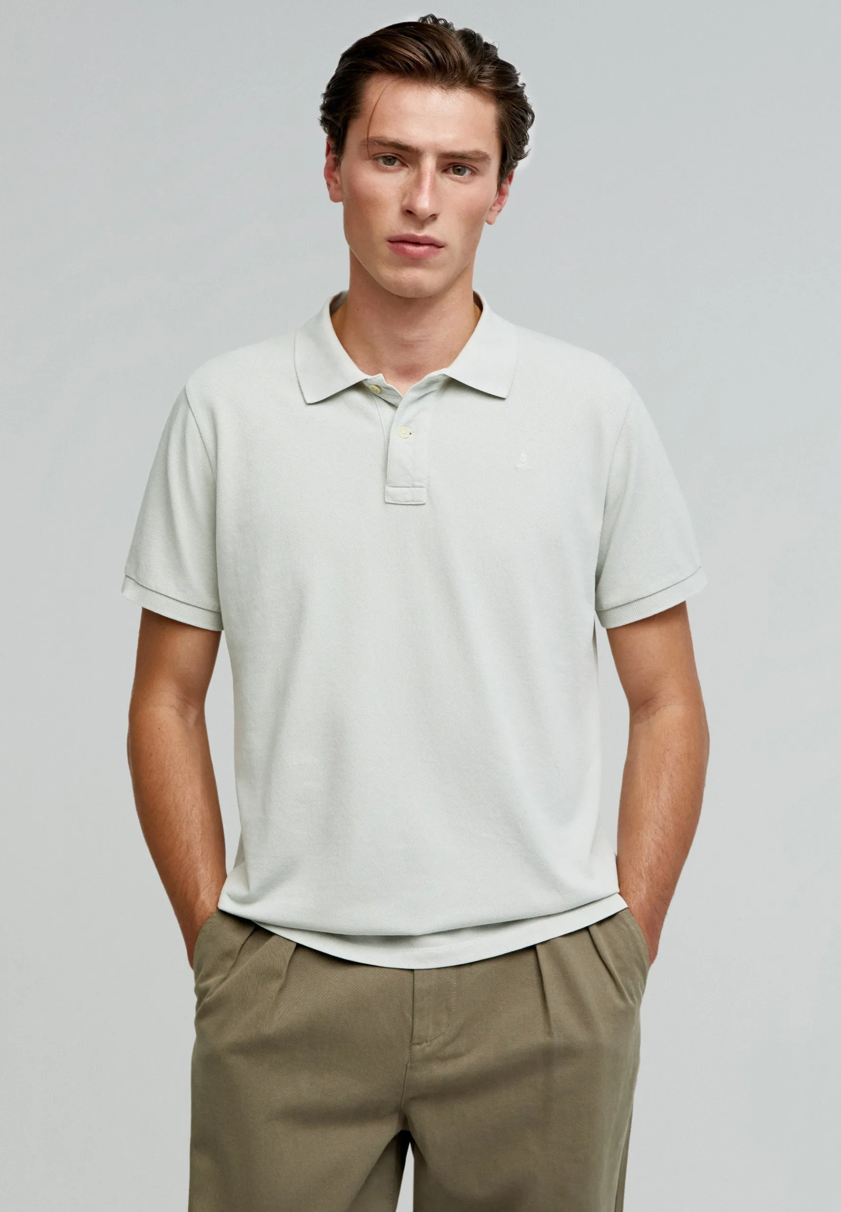 Scalpers Polos | BASIC POLO SHIRT WITH SKULL DETAIL