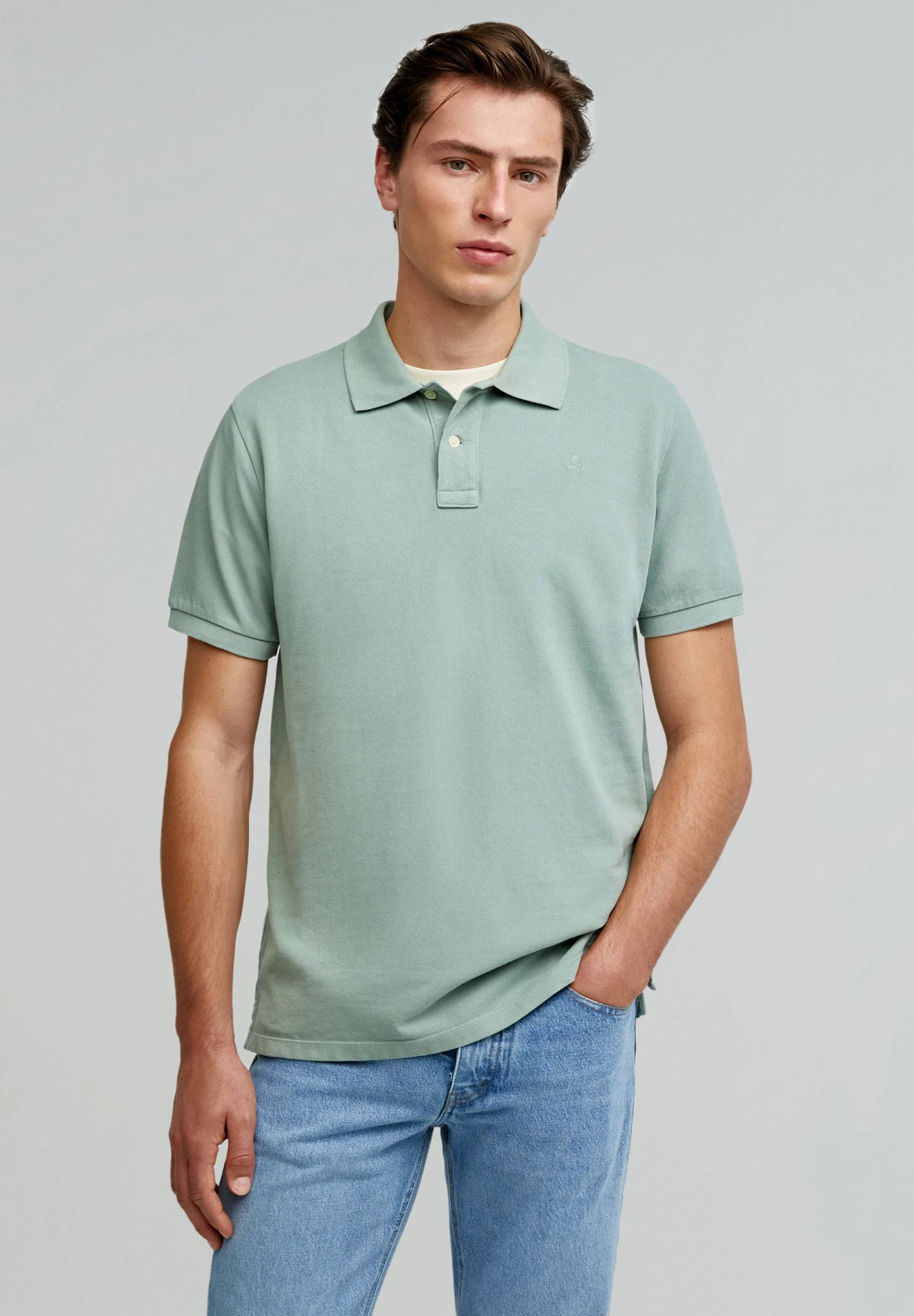 Scalpers Polos | BASIC POLO SHIRT WITH SKULL DETAIL