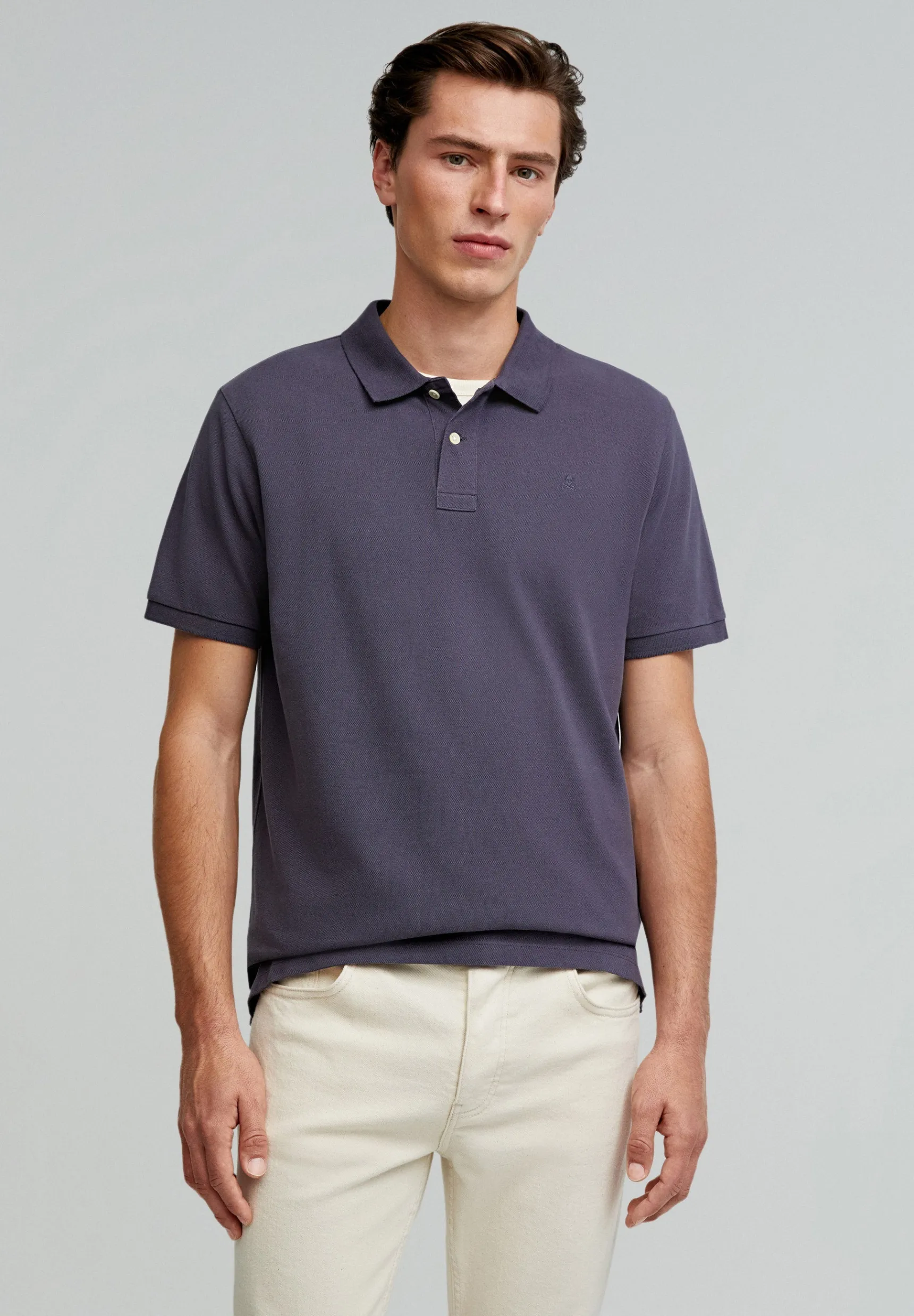 Scalpers Polos | BASIC POLO SHIRT WITH SKULL DETAIL