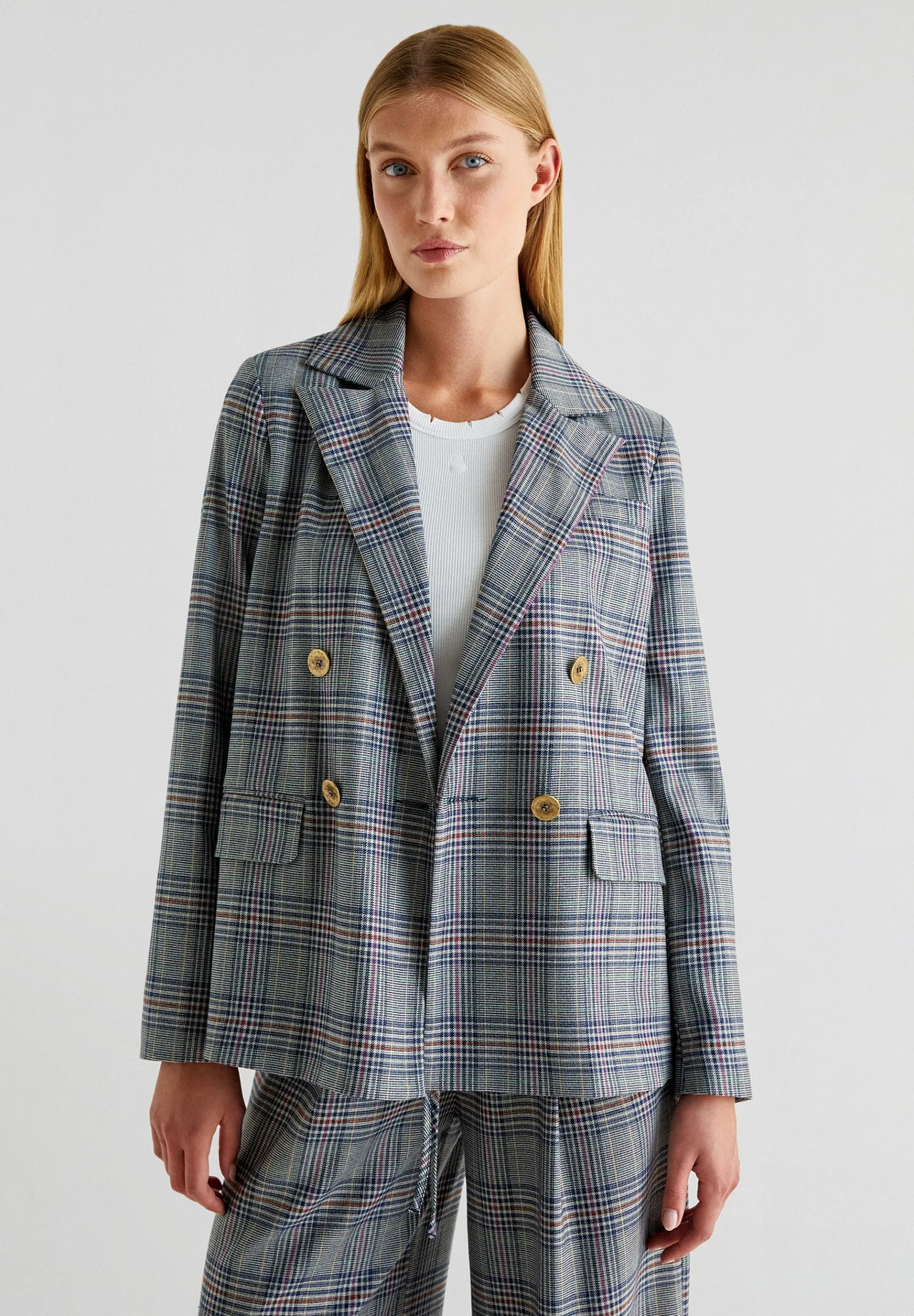 Scalpers Total Look | Blazers & Vests | BLUE CHECK BLAZER