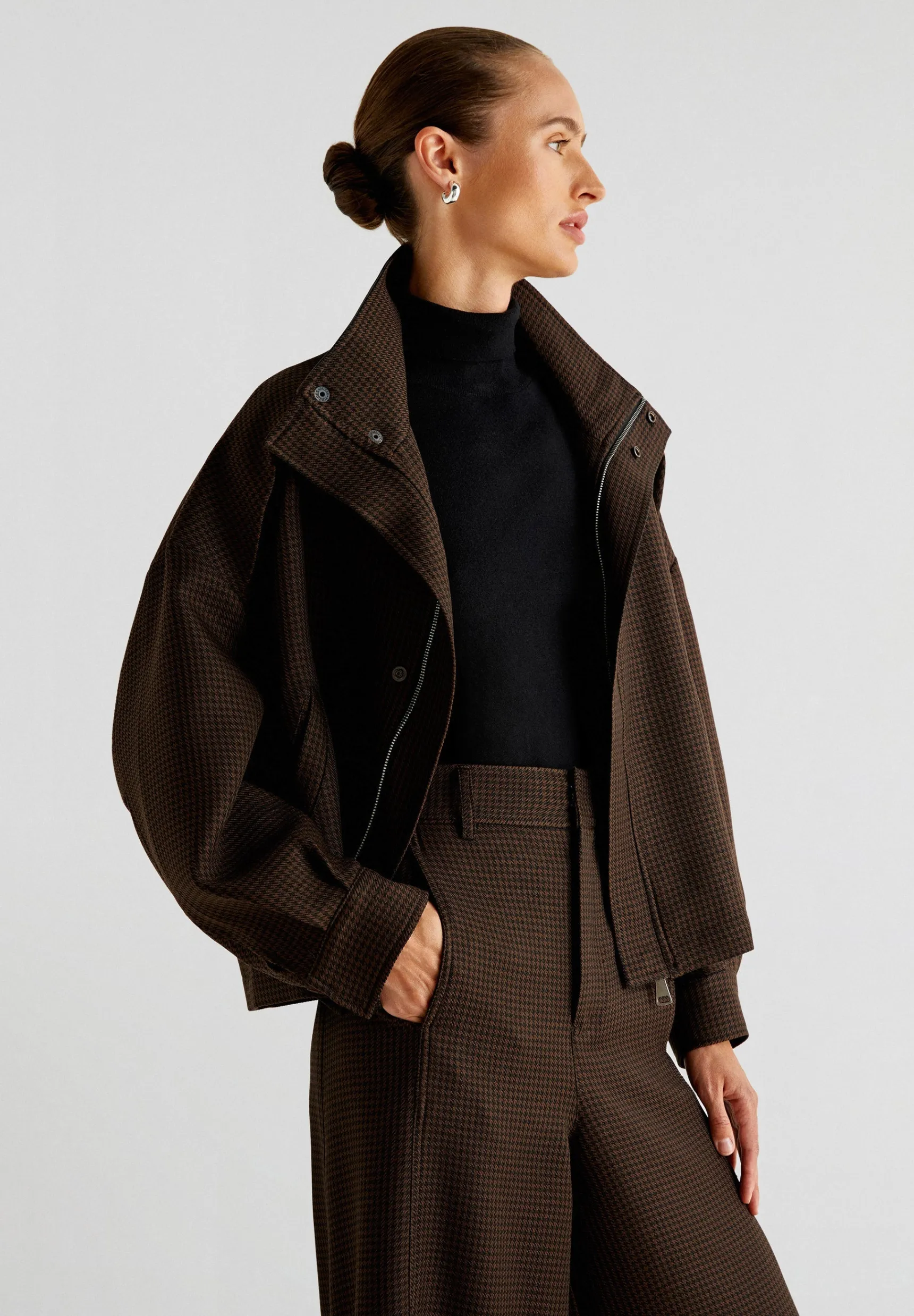 Scalpers Total Look | Coats & Jackets | BOMBER JACKET WITH LEATHER COLLAR