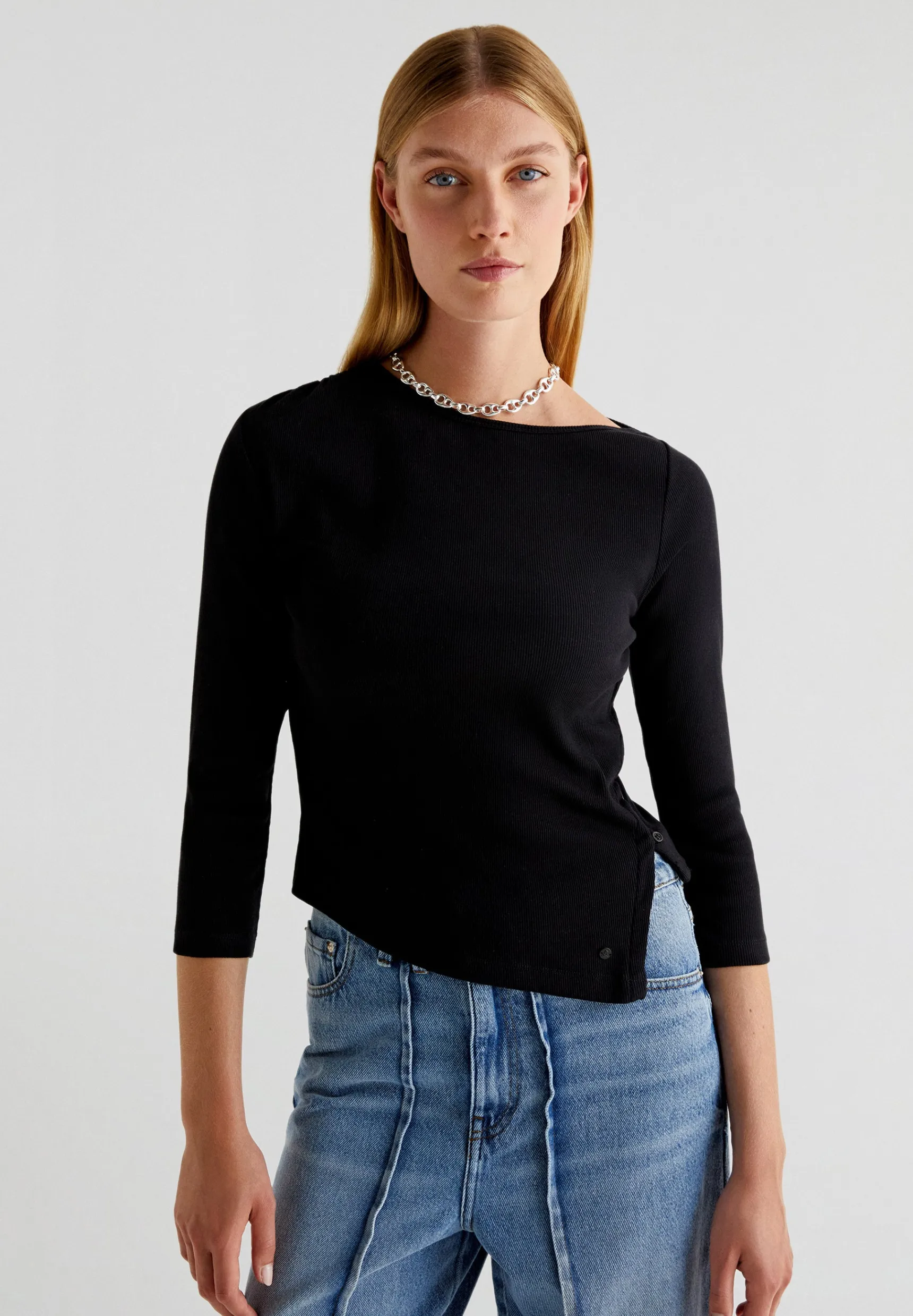 Scalpers T-shirts & Tops | BUTTONS RIB LS TEE