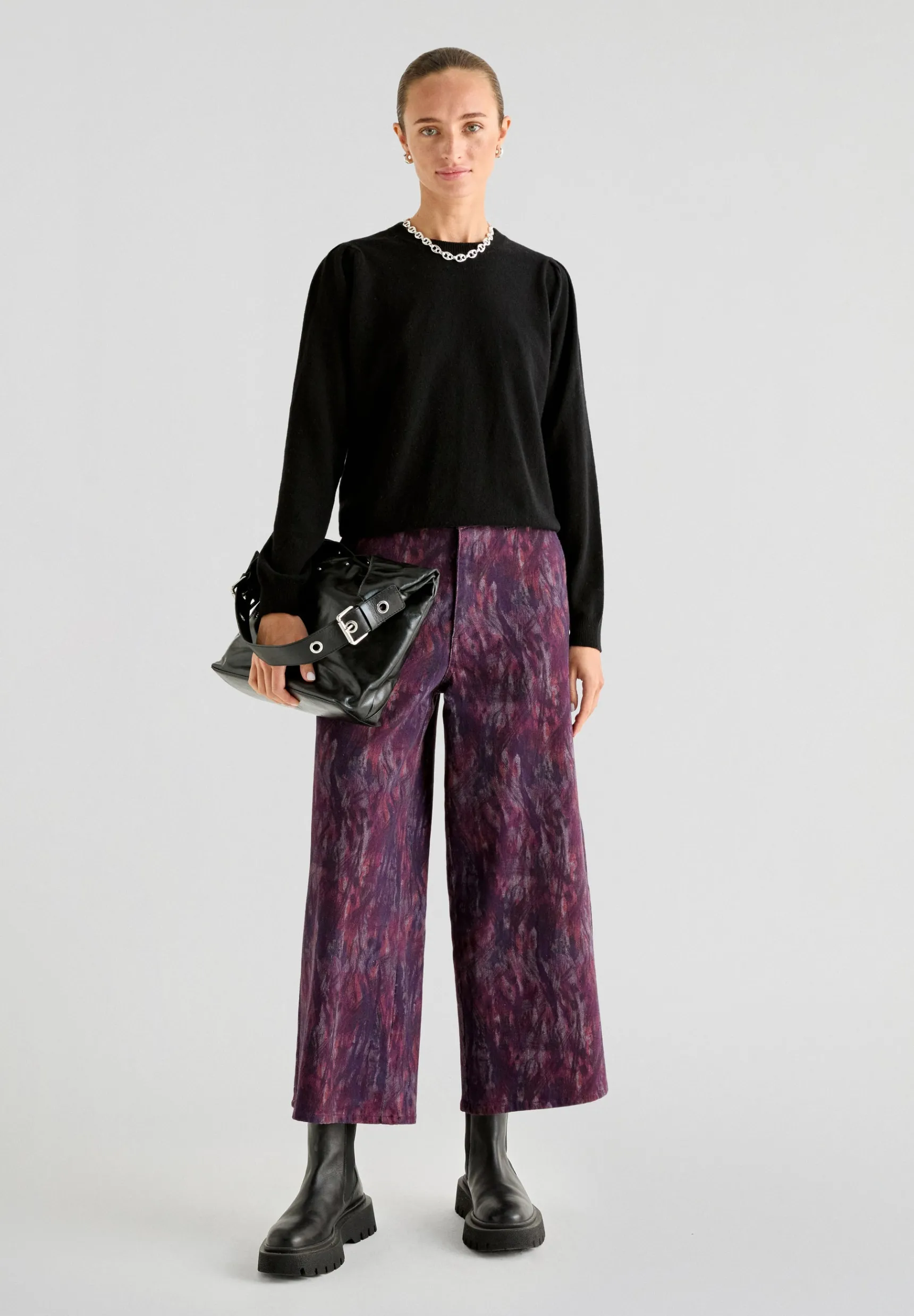 Scalpers Total Look | Trousers | CHINO WIDE PRINT PANT