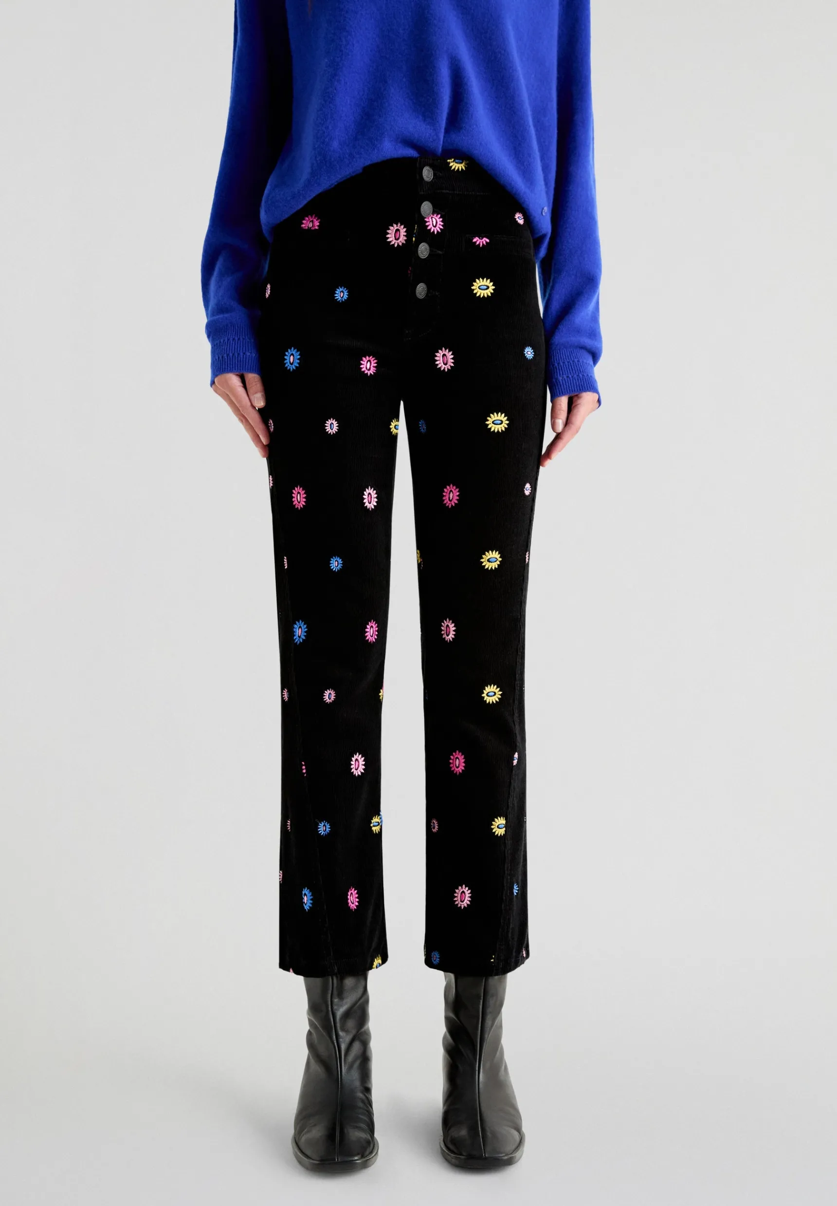 Scalpers Trousers | CORDUROY EMBROIDERED TROUSERS