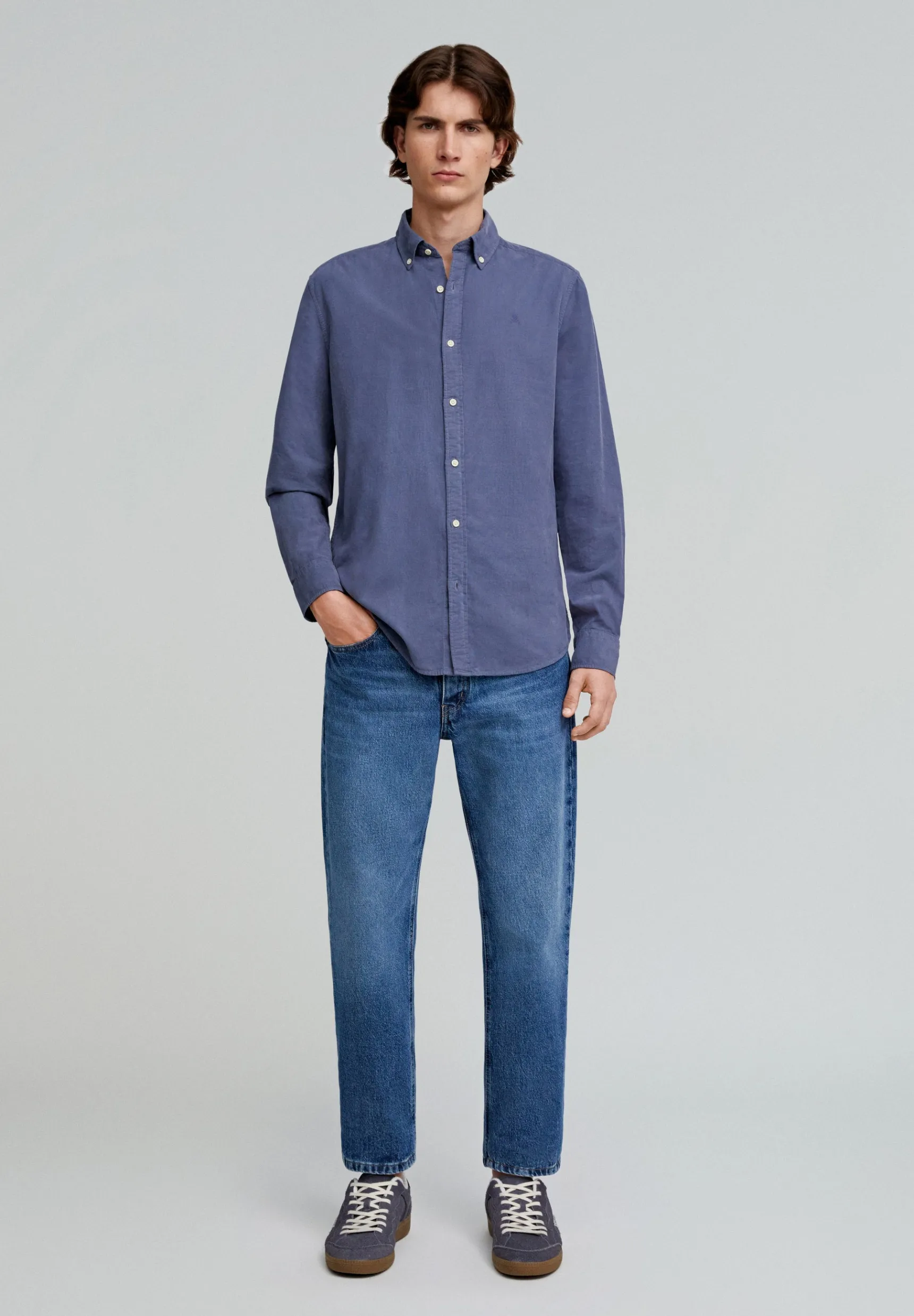 Scalpers Shirts | CORDUROY SHIRT WITH BUTTON-DOWN COLLAR