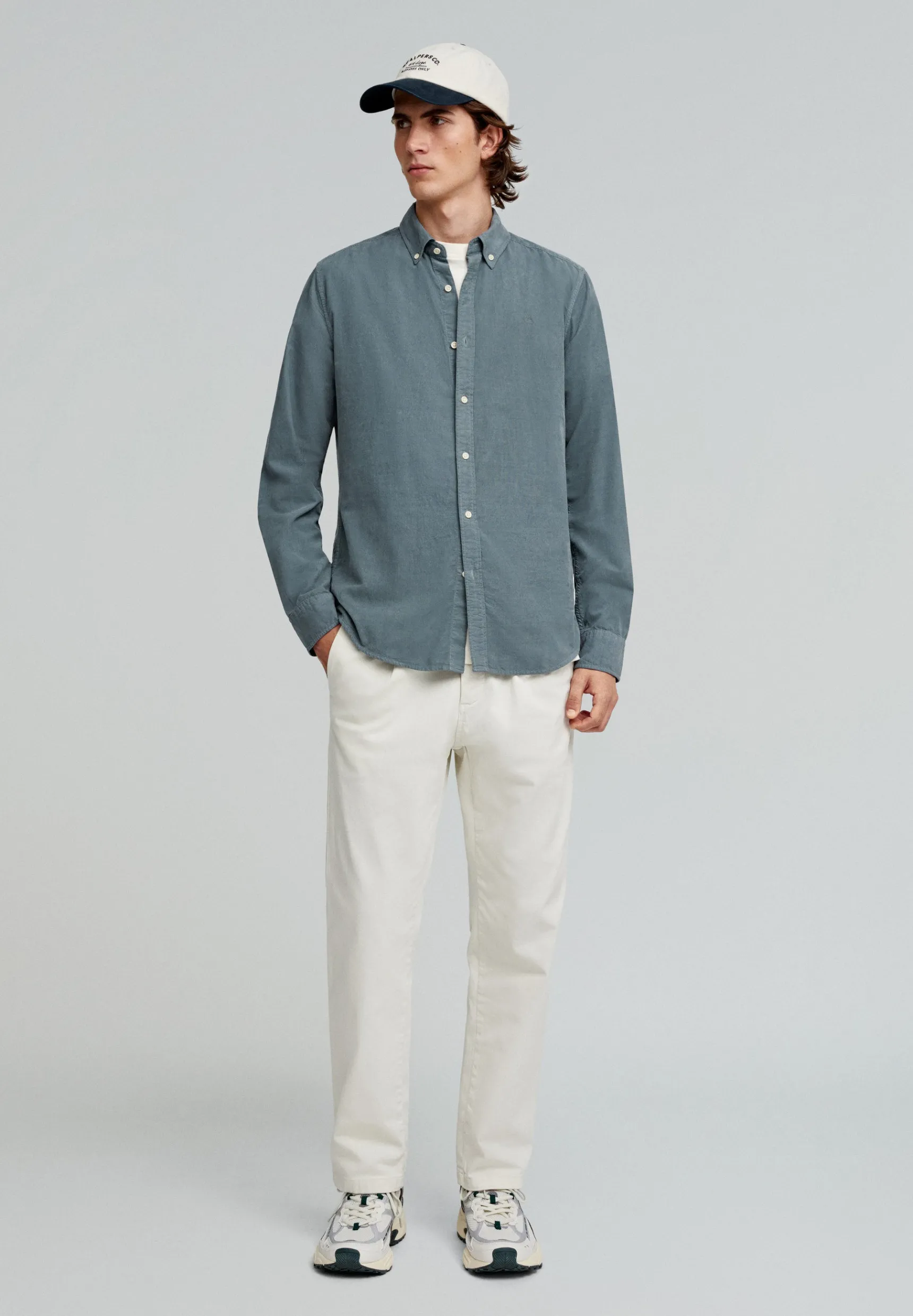 Scalpers Shirts | CORDUROY SHIRT WITH BUTTON-DOWN COLLAR