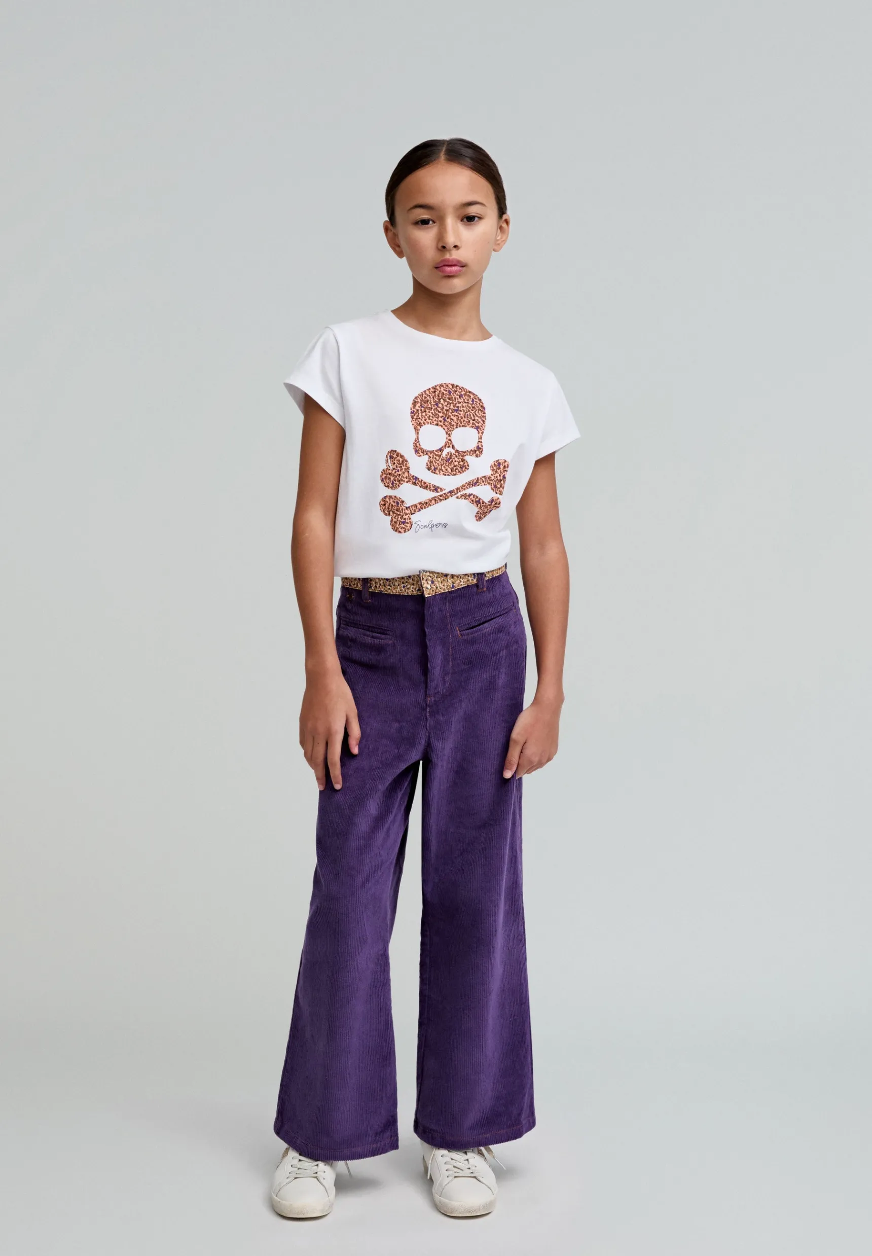 BOY Scalpers Pants & Dungarees | Best Sellers | CORDUROY TROUSERS WITH PRINT DETAIL