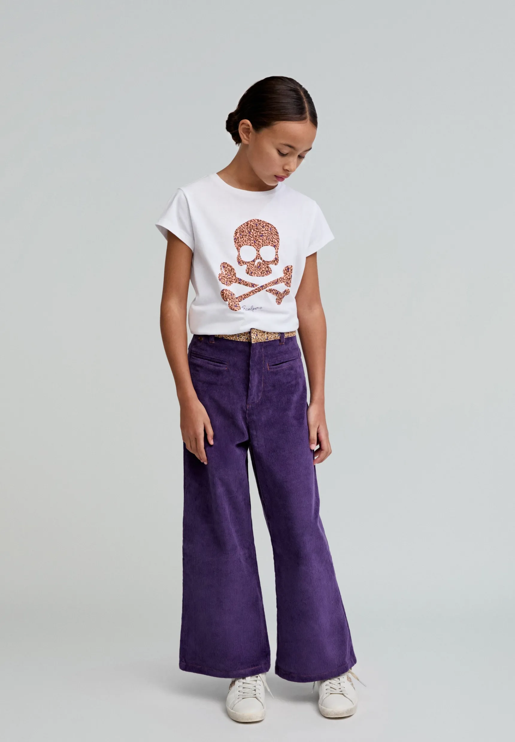 BOY Scalpers Pants & Dungarees | Best Sellers | CORDUROY TROUSERS WITH PRINT DETAIL