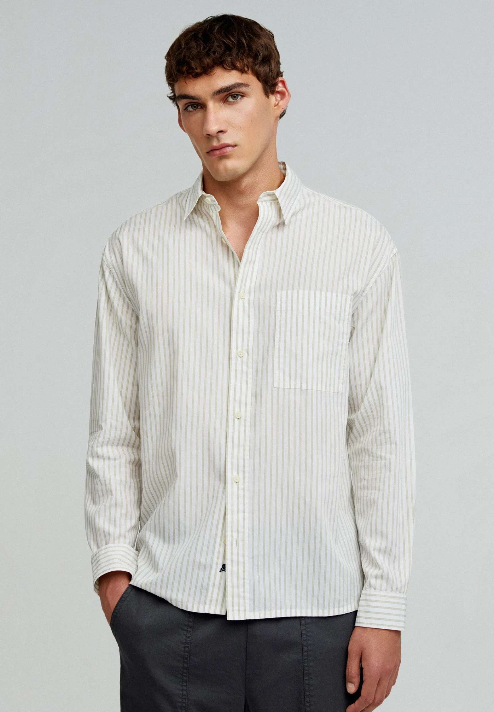 Scalpers Shirts | DOUBLE STRIPED SHIRT