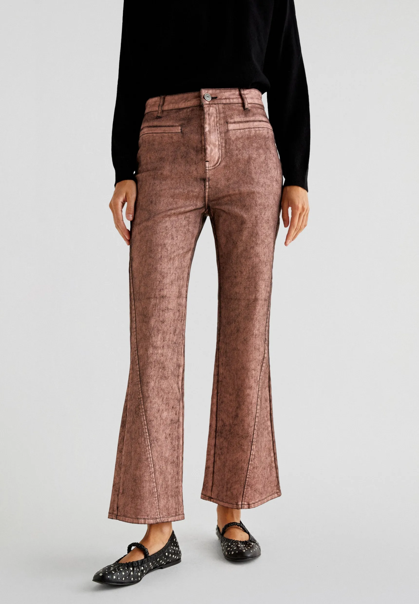 Scalpers Jeans | FOIL ANKLE FLARE JEANS