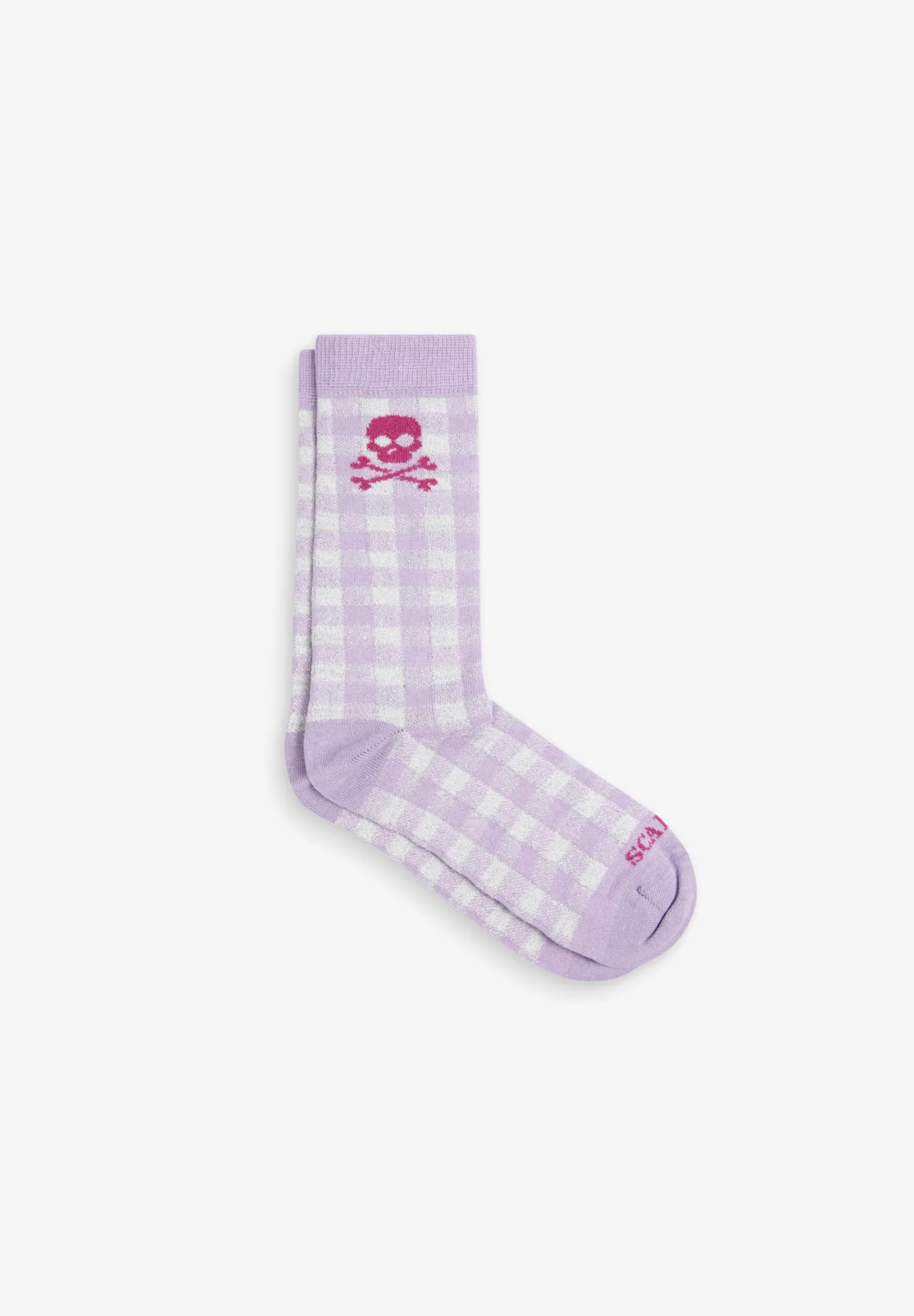 Scalpers Accessories | GINGHAM SOCKS WITH SKULL