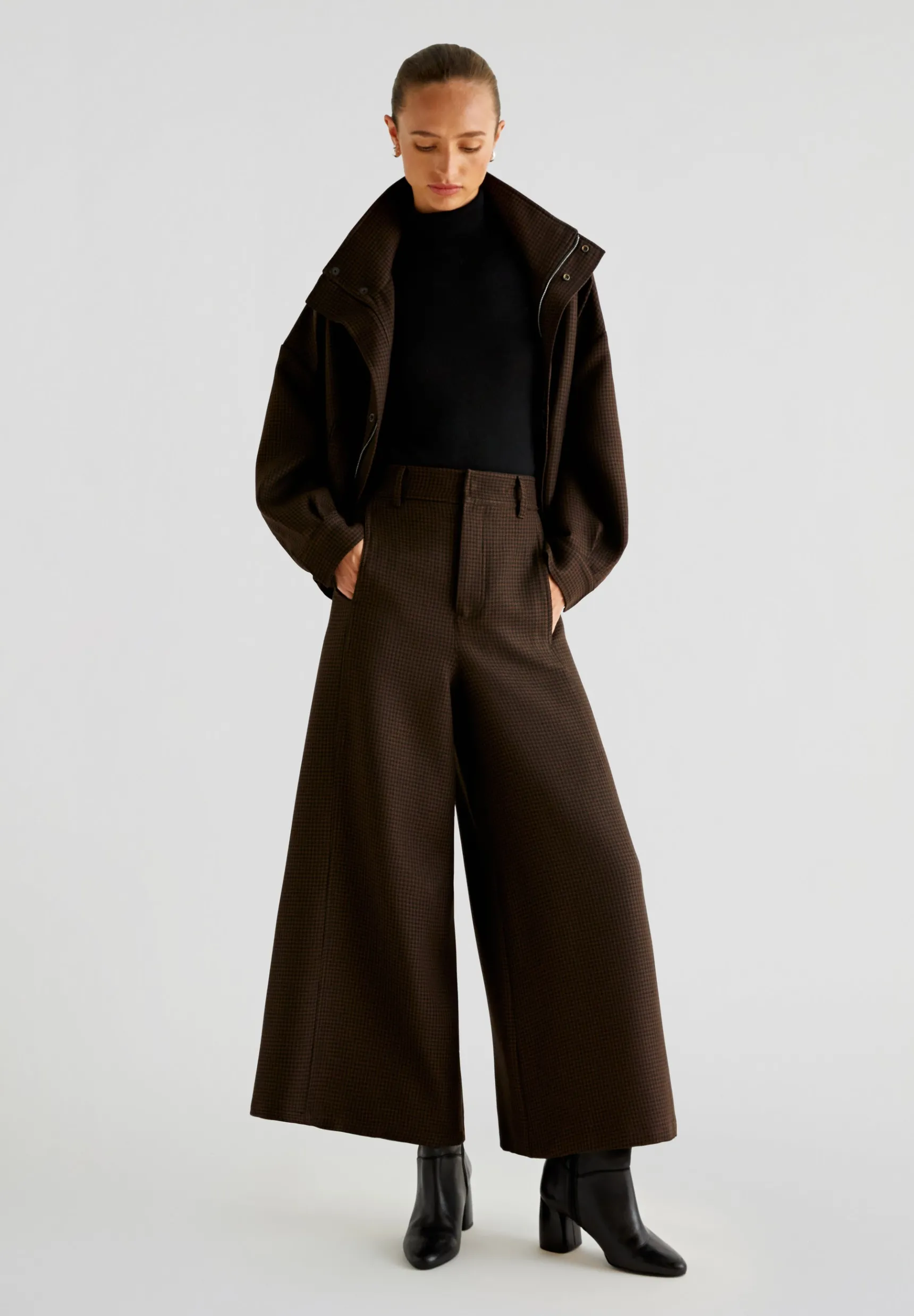 Scalpers Total Look | Trousers | HOUNSTOOTH CULOTTES