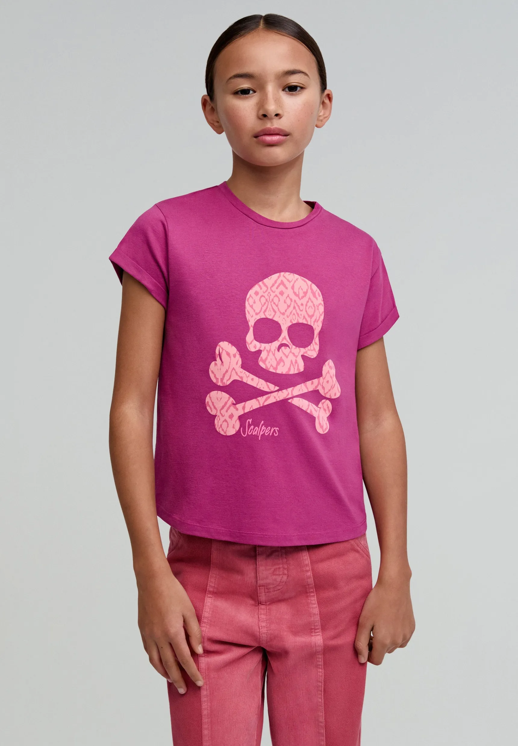 BOY Scalpers T-shirts | Best Sellers | IKAT SKULL TEE GIRLS