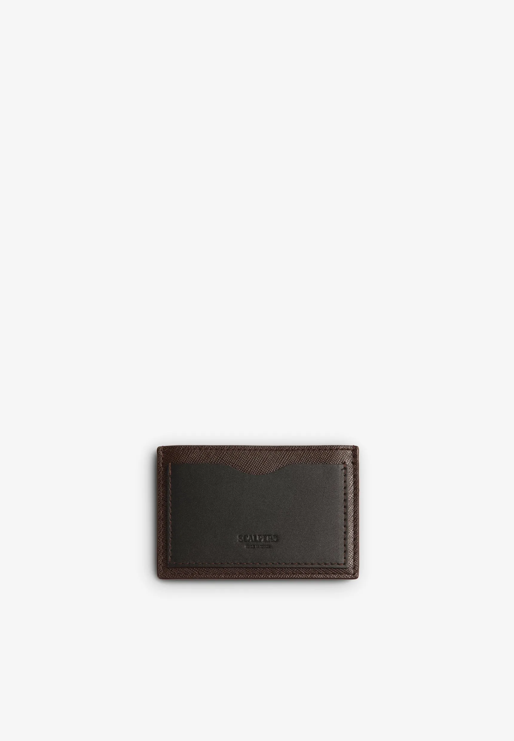 Scalpers Wallets | LEATHER CARD HOLDER WITH CONTRAST DETAIL