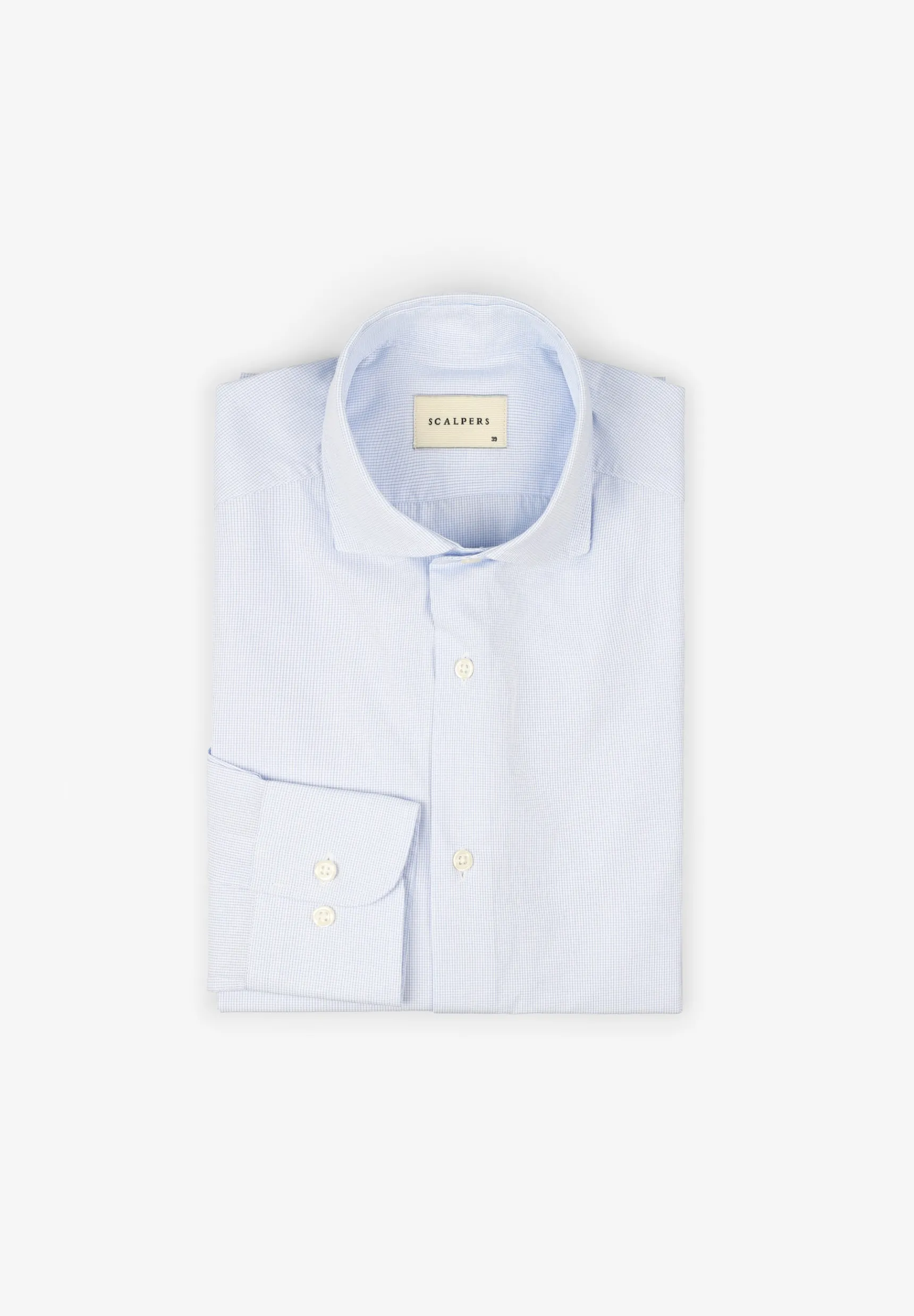 Scalpers Shirts | MIXED CUFF DRESS SHIRT