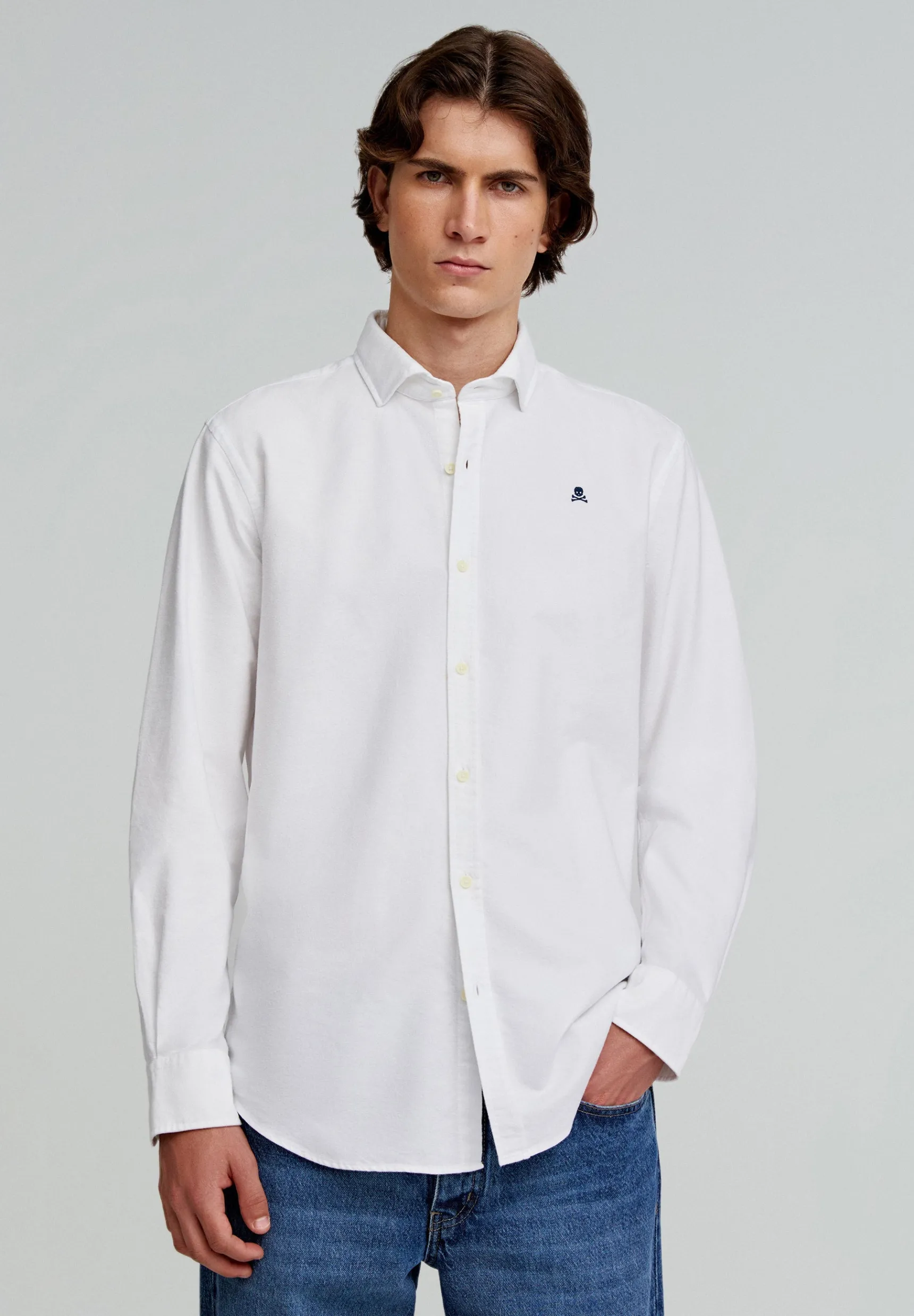 Scalpers Shirts | OXFORD PEACH F SHIRT