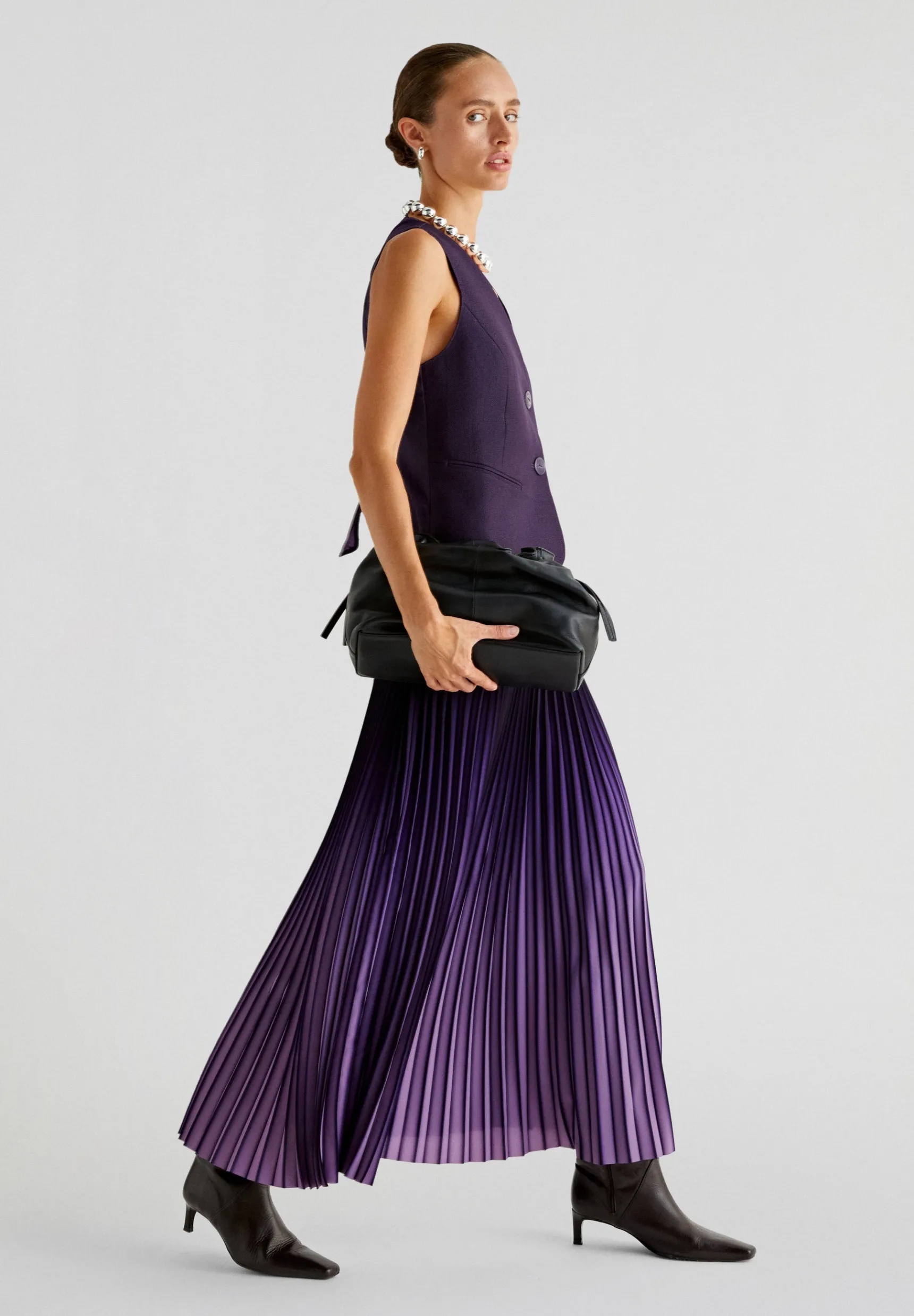 Scalpers Total Look | Skirts | PLEAT DEGRED MIDI SKIRT