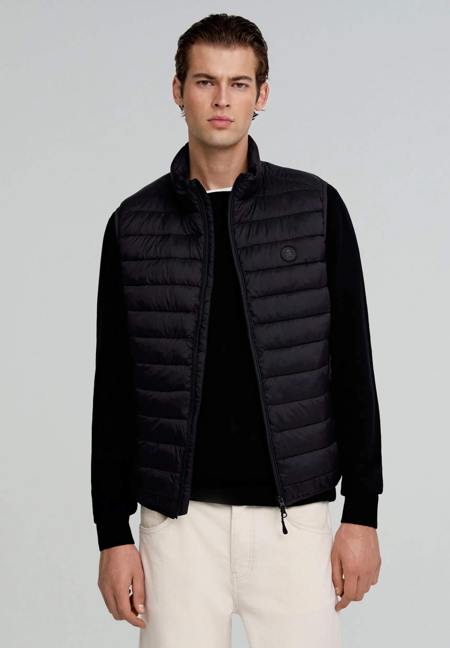 Scalpers Coats & Jackets | PUFFER VEST WITH SKULL