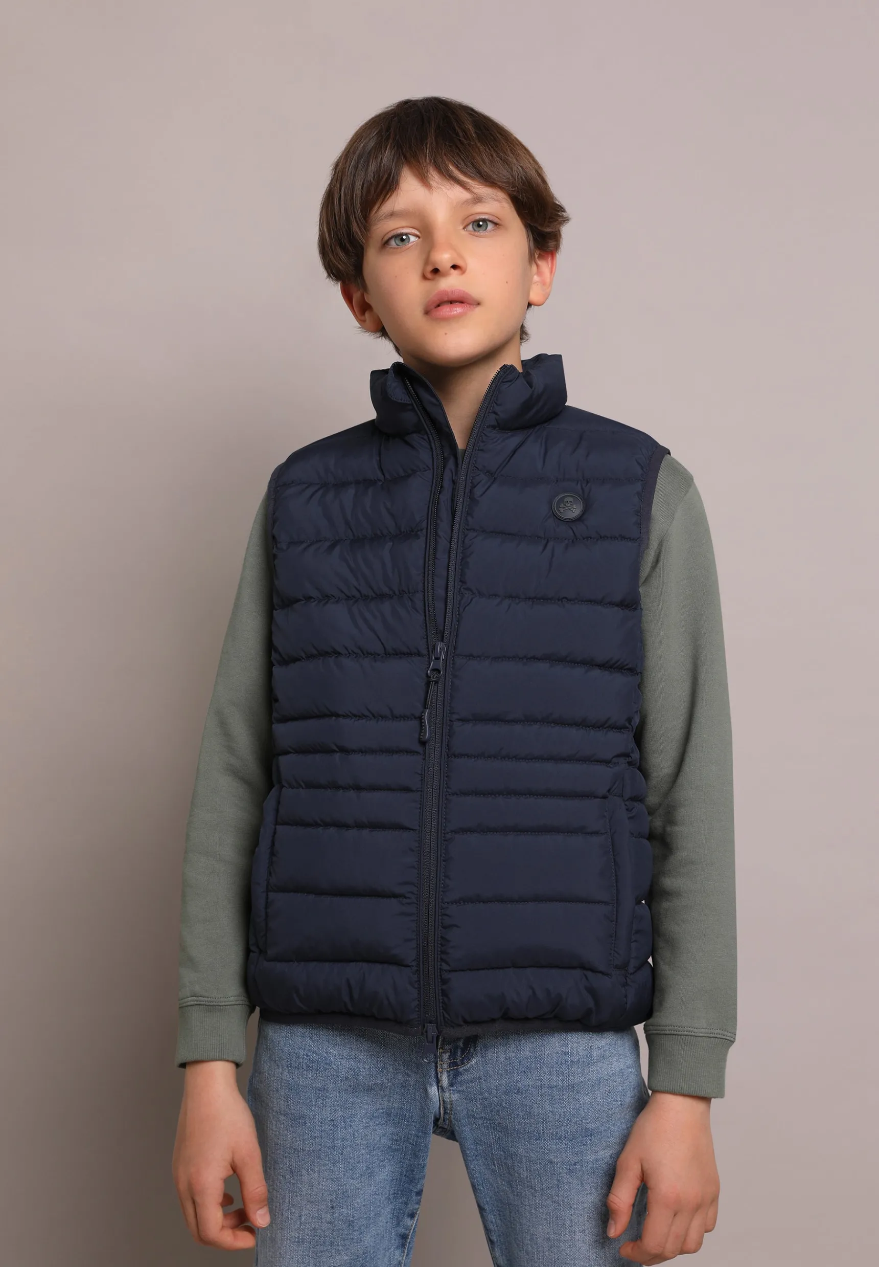 BOY Scalpers Coats & Jackets | QUILTED GILET WITH SKULL