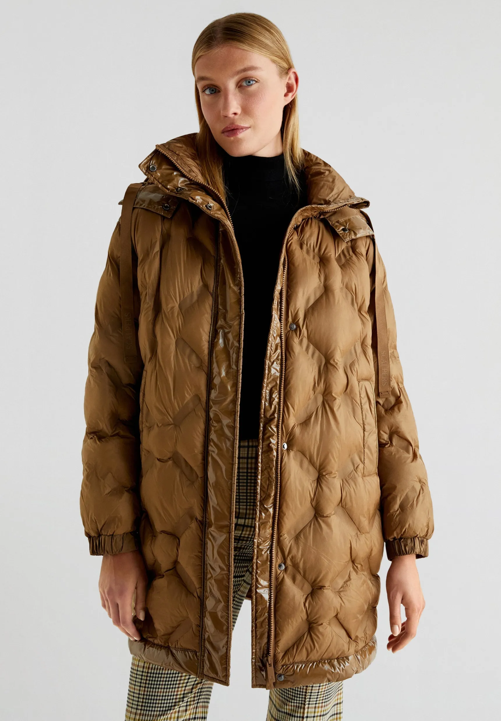 Scalpers Coats & Jackets | QUILTED MIDI COAT