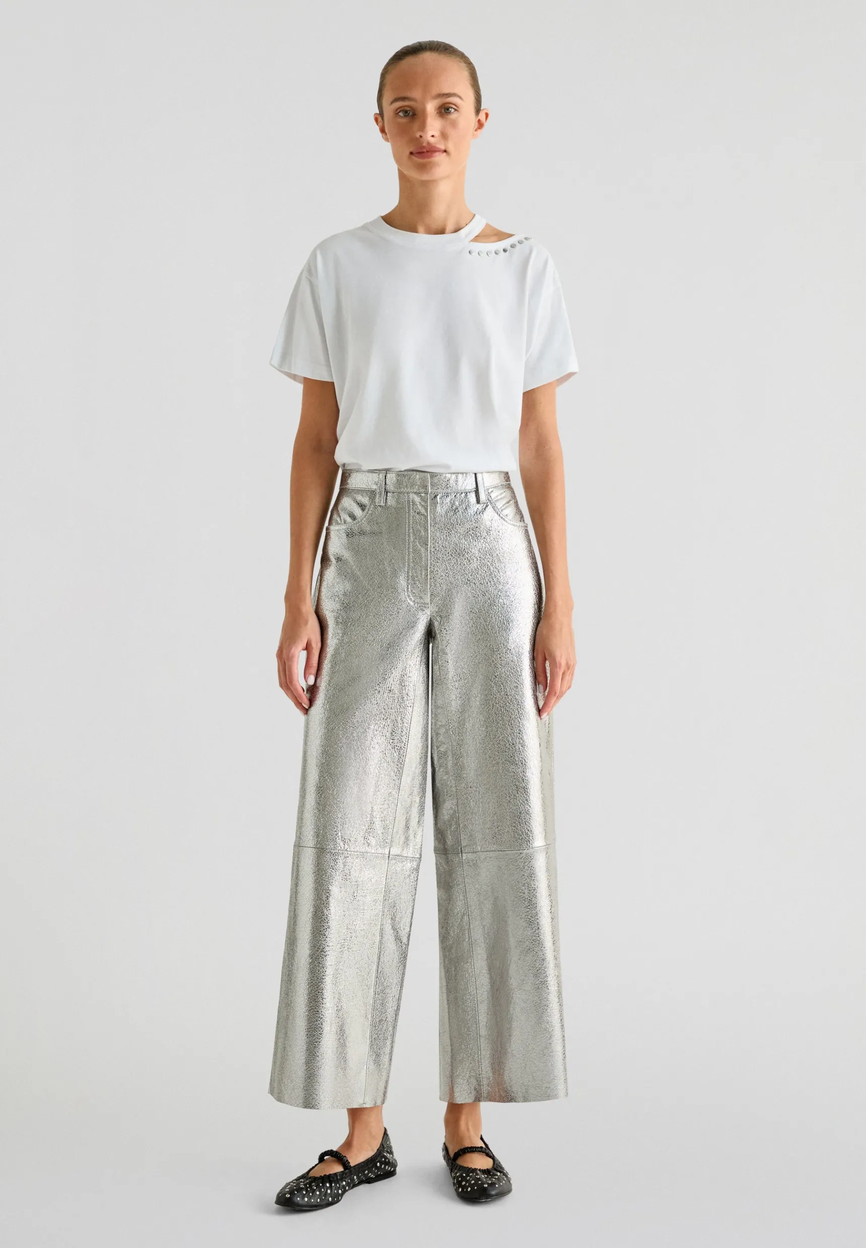 Scalpers Total Look | Trousers | X LOVE STORIES METALLIC LEATHER TROUSERS