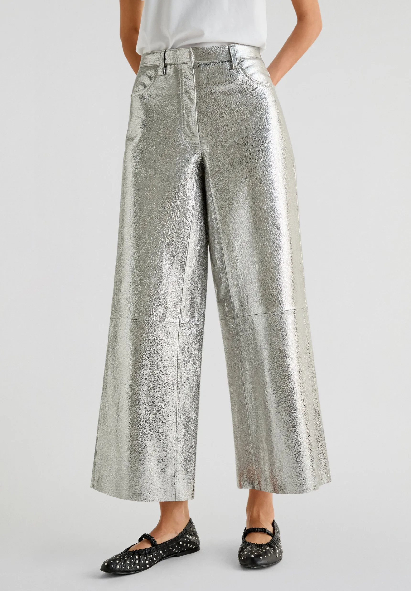 Scalpers Total Look | Trousers | X LOVE STORIES METALLIC LEATHER TROUSERS