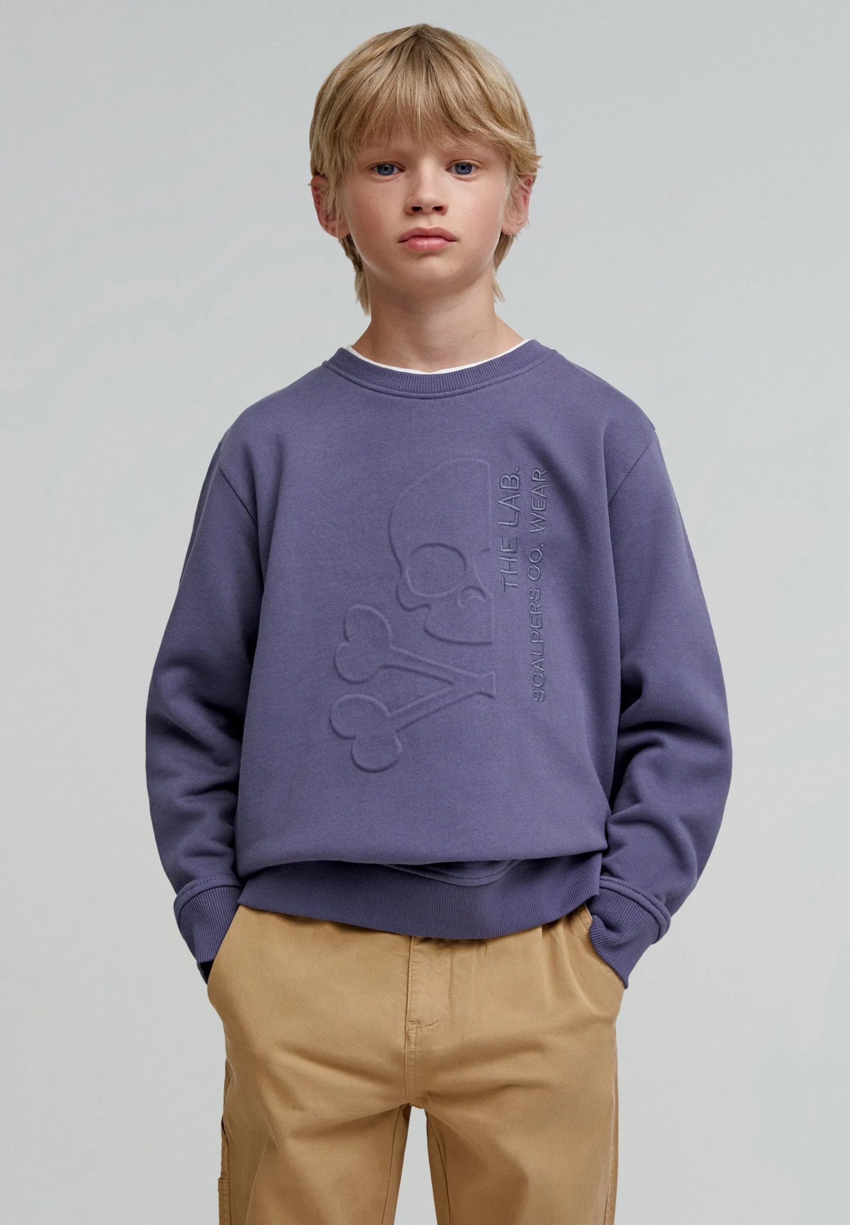 BOY Scalpers Sweatshirts | SKULL EMBOSSED SW KIDS