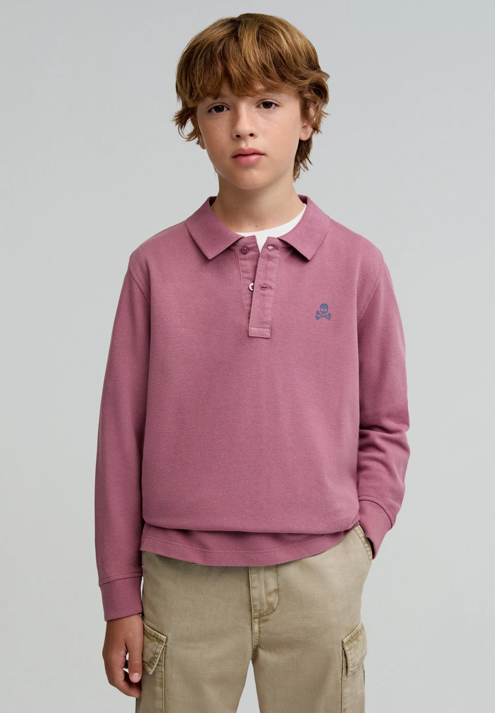 BOY Scalpers Polo Shirts | SKULL LS POLO KIDS