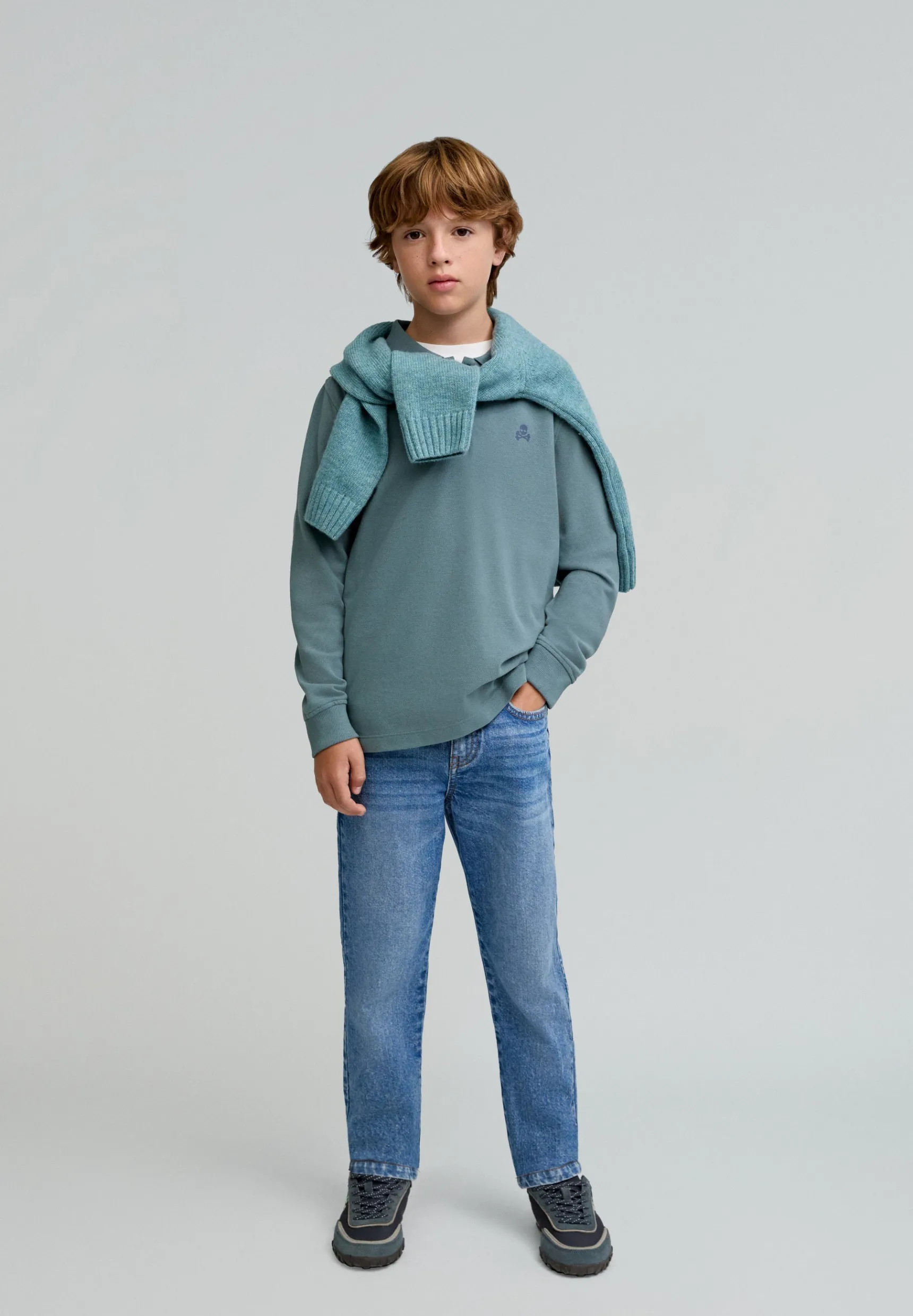 BOY Scalpers Polo Shirts | SKULL LS POLO KIDS