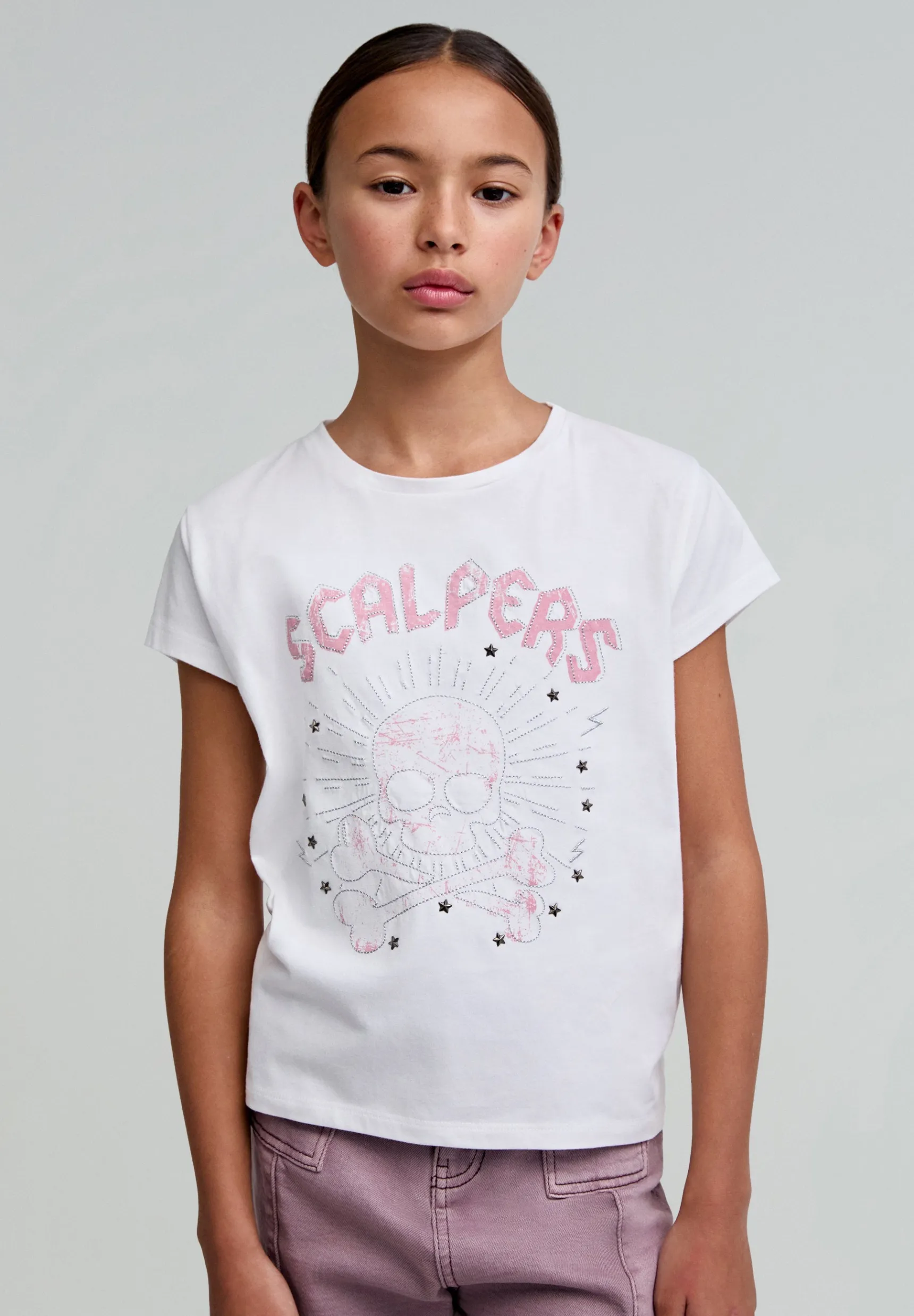 BOY Scalpers T-shirts | Best Sellers | SPARKLE SKULL TEE GIRLS