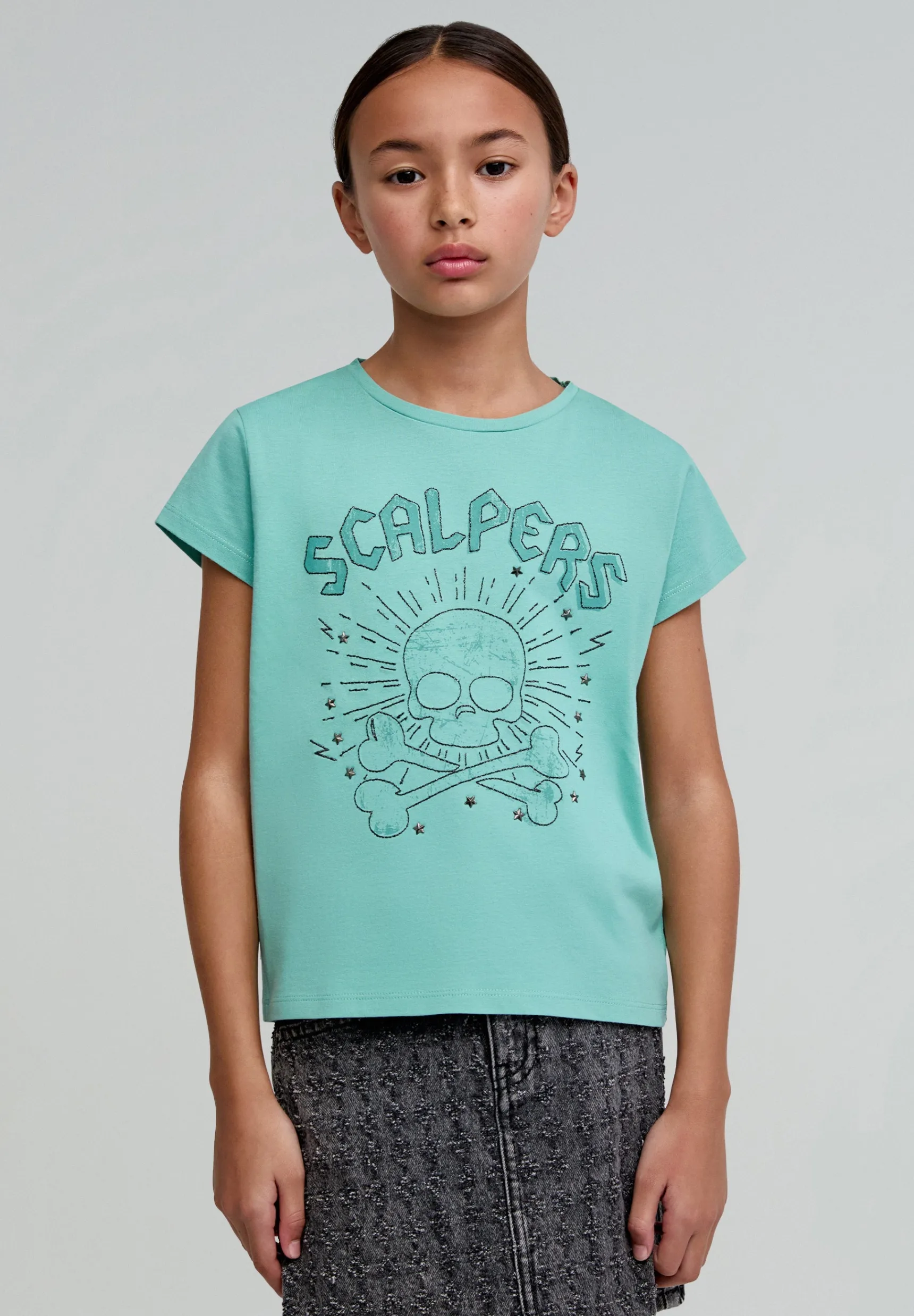 BOY Scalpers T-shirts | Best Sellers | SPARKLE SKULL TEE GIRLS