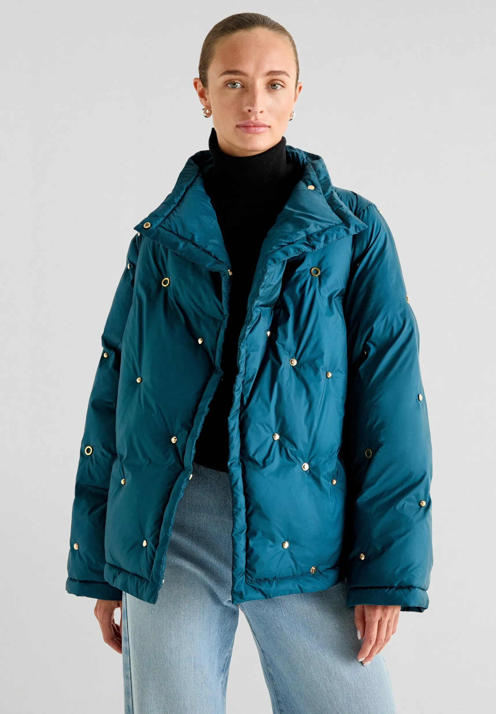 Scalpers Coats & Jackets | STUDS PUFFER COAT