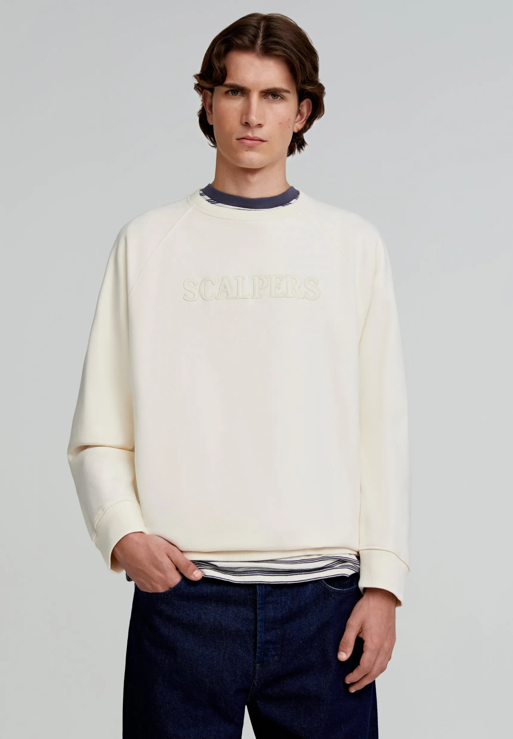 Scalpers Sweatshirts | SWEATSHIRT WITH EMBROIDERED LOGO