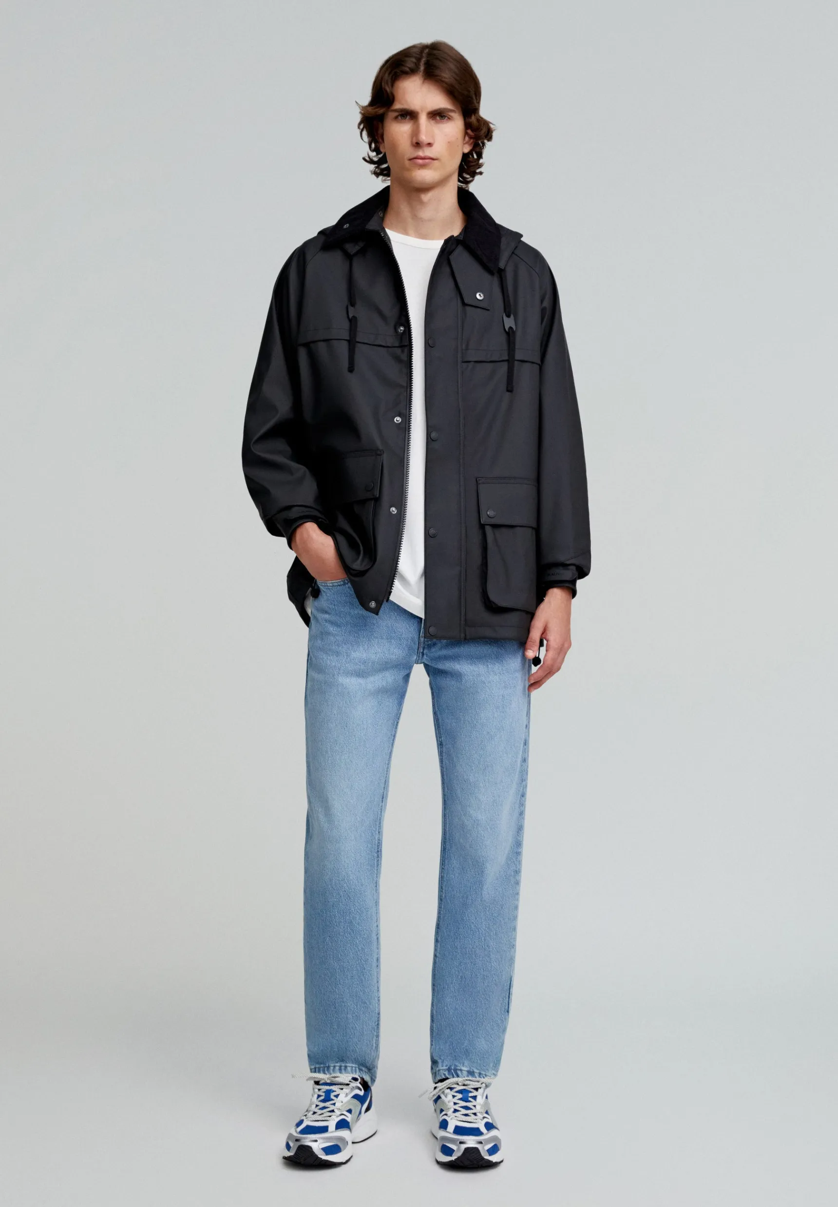 Scalpers Coats & Jackets | TECHNICAL JACKET WITH CORDUROY COLLAR