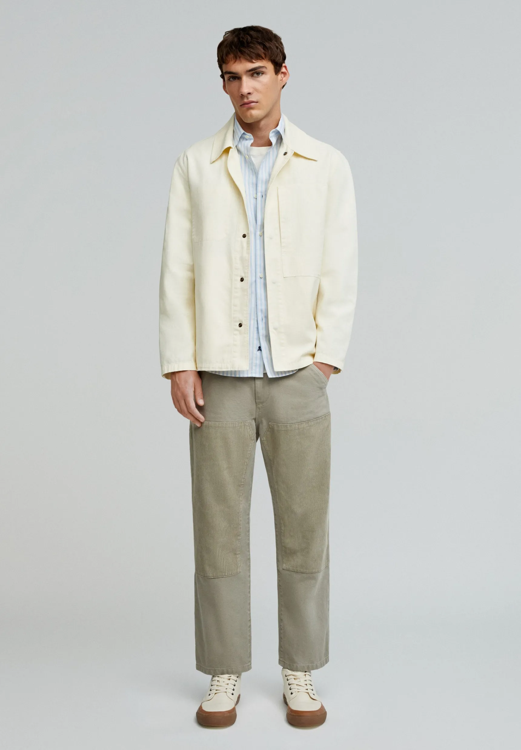 Scalpers Trousers | TROUSERS WITH CORDUROY DETAIL