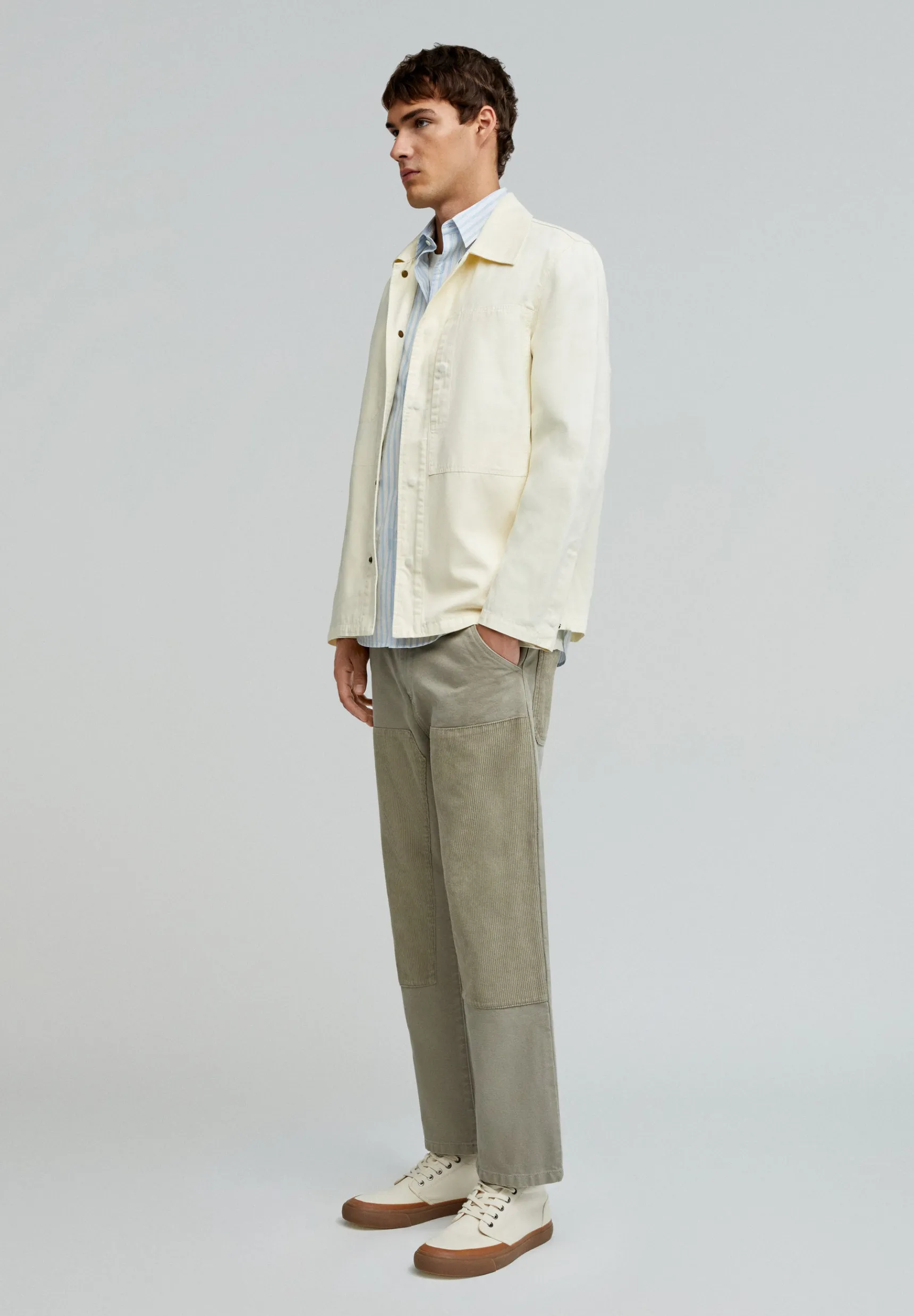 Scalpers Trousers | TROUSERS WITH CORDUROY DETAIL